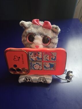 Ty Grey Cat Phone Holder